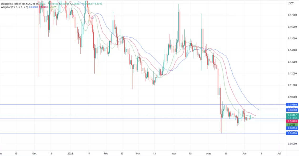 DOGE-USDT price chart